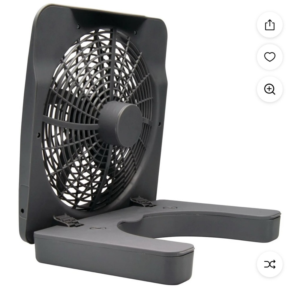 NIB O2Cool Portable 10” Black Desk Fan
